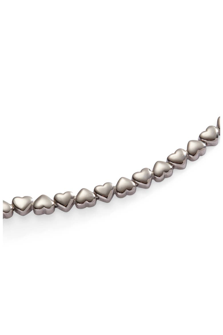 Heart Tennis Bracelet, Alternate, color, Silver