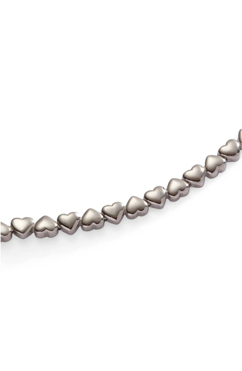 Alex and Ani Heart Tennis Bracelet, Alternate, color, Silver