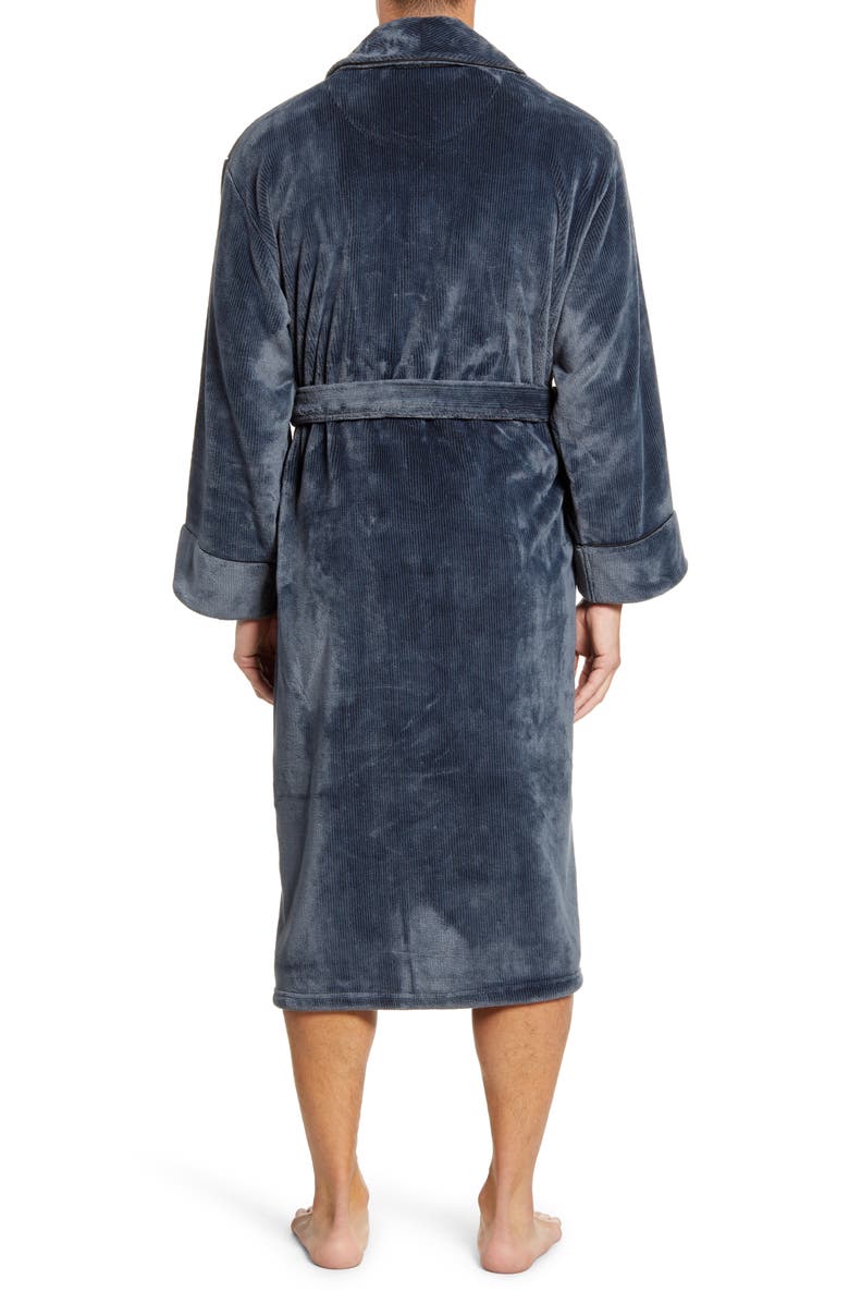 Daniel Buchler Pinstripe Fleece Robe, Alternate, color,