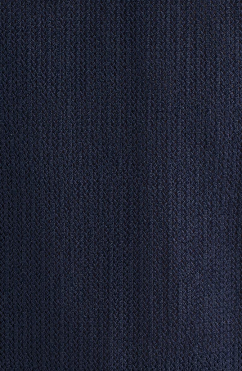CHÉ Quinn Open Knit Polo Sweater, Alternate, color, Navy