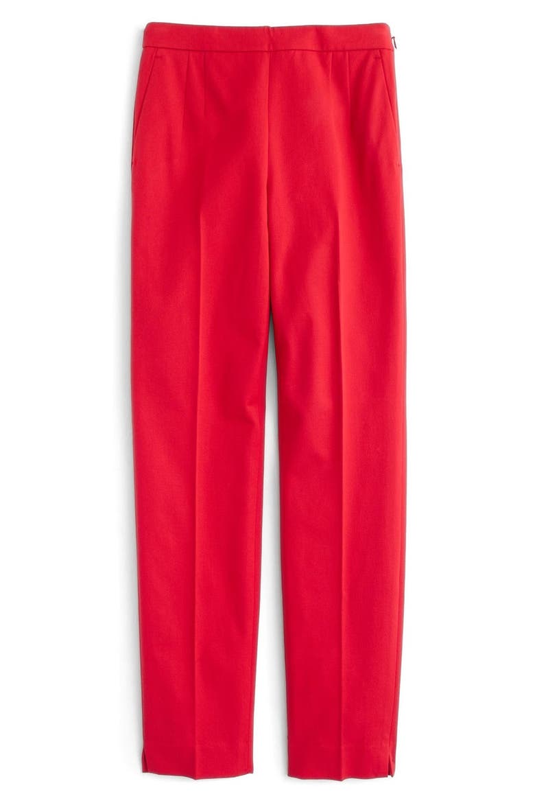 Martie Cotton Blend Pants, Alternate, color, WARM CERISE