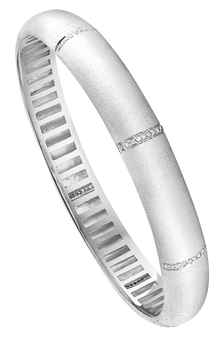 Sterling Silver Diamond Bangle Bracelet - 0.29ct., Alternate, color, WHITE