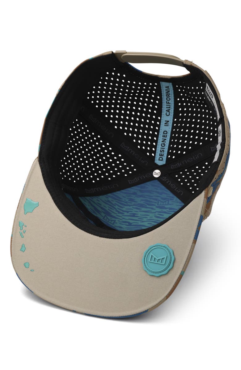 Melin Trenches Islands Camo Hydro Snapback Cap, Alternate, color, 