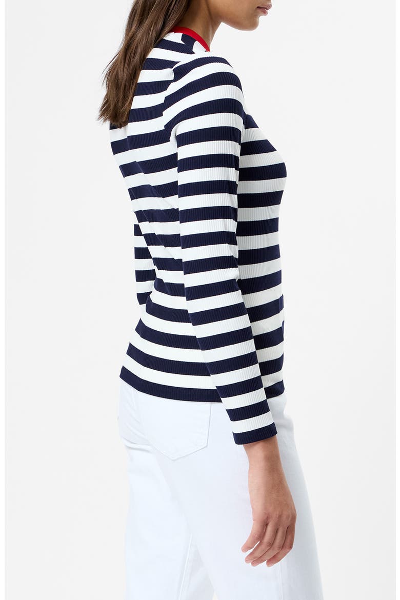 Esmae Stripe Rib Top, Alternate, color, 40-MARINE-WHITE