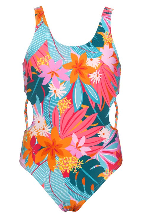 Kids' Aloha Cutout One-Piece Swimsuit (Big Kid)