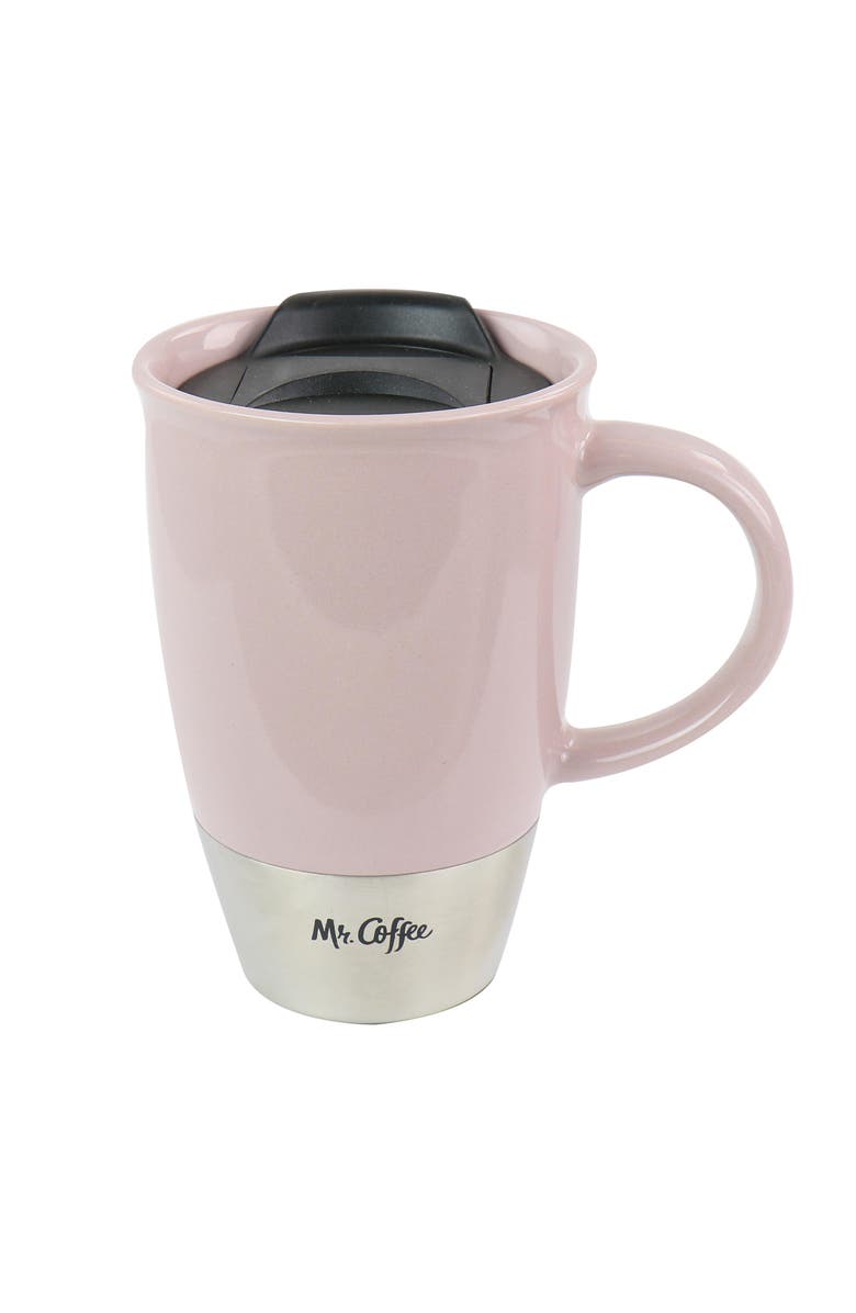 Mr. Coffee Coffee14 oz Stoneware Assorted Travel Mug Set of 3, Alternate, color, Blue