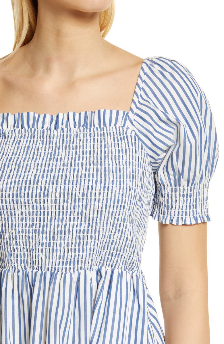 Draper James Smocked Stripe Dress, Alternate, color,