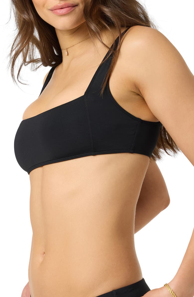 O'Neill Saltwater Solids Westwater Bikini Top, Alternate, color, Black