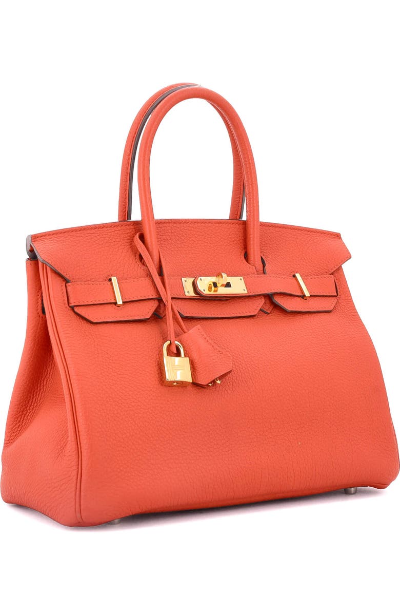 Pre-Owned Hermes Birkin Handbag Orange Togo with Gold Hardware 30, Alternate, color,