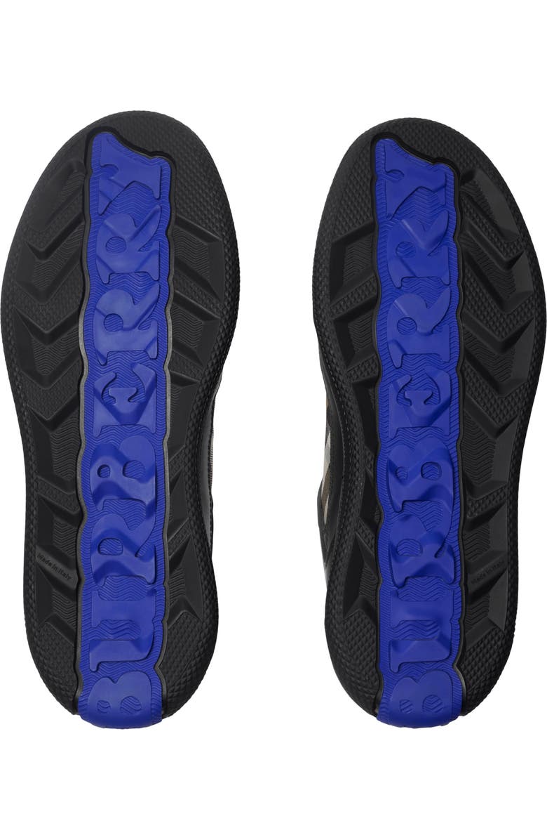 Burberry Leather and Check Terrace Sneakers, Alternate, color,