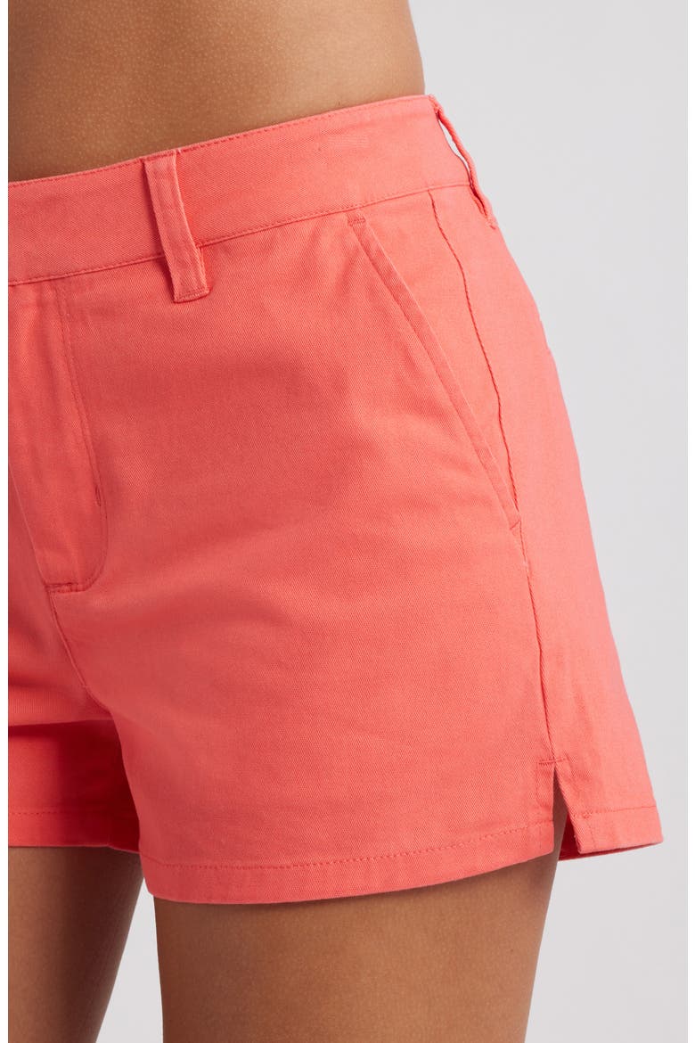 Rider Stretch Cotton Twill Shorts, Alternate, color, CORAL BLOSSOM