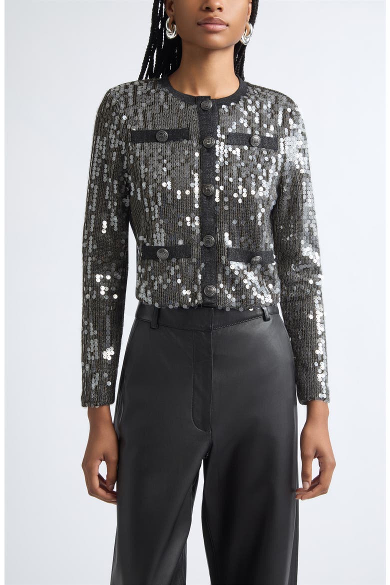 Anna Paillette Jacket, Main, color, GUNMETAL PAILLETTE