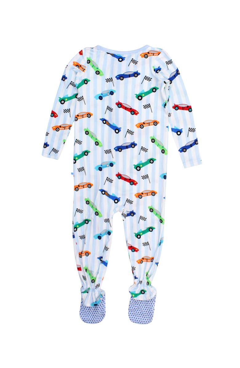 RuggedButts SoftSnooze Baby Boys One Piece Footie Pajamas, Alternate, color, Let's Roll