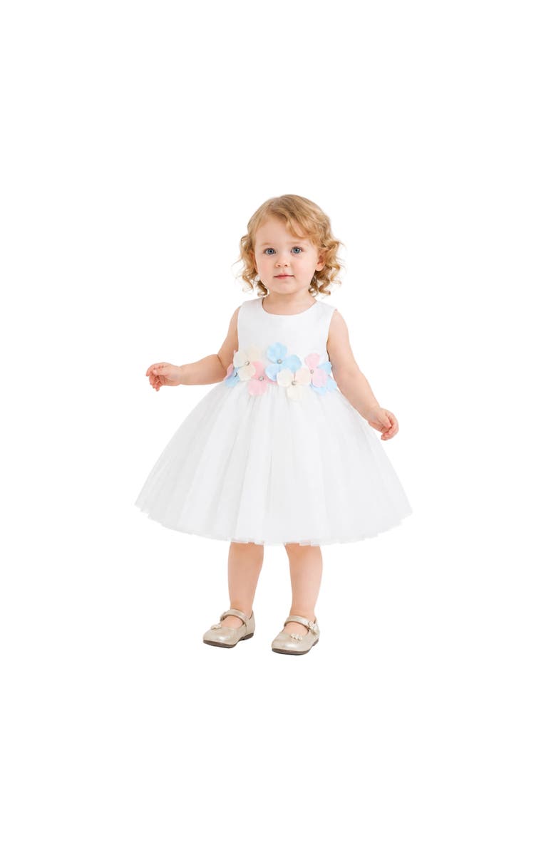 Tulleen Elarisse Floral Waist Dress, Alternate, color, White