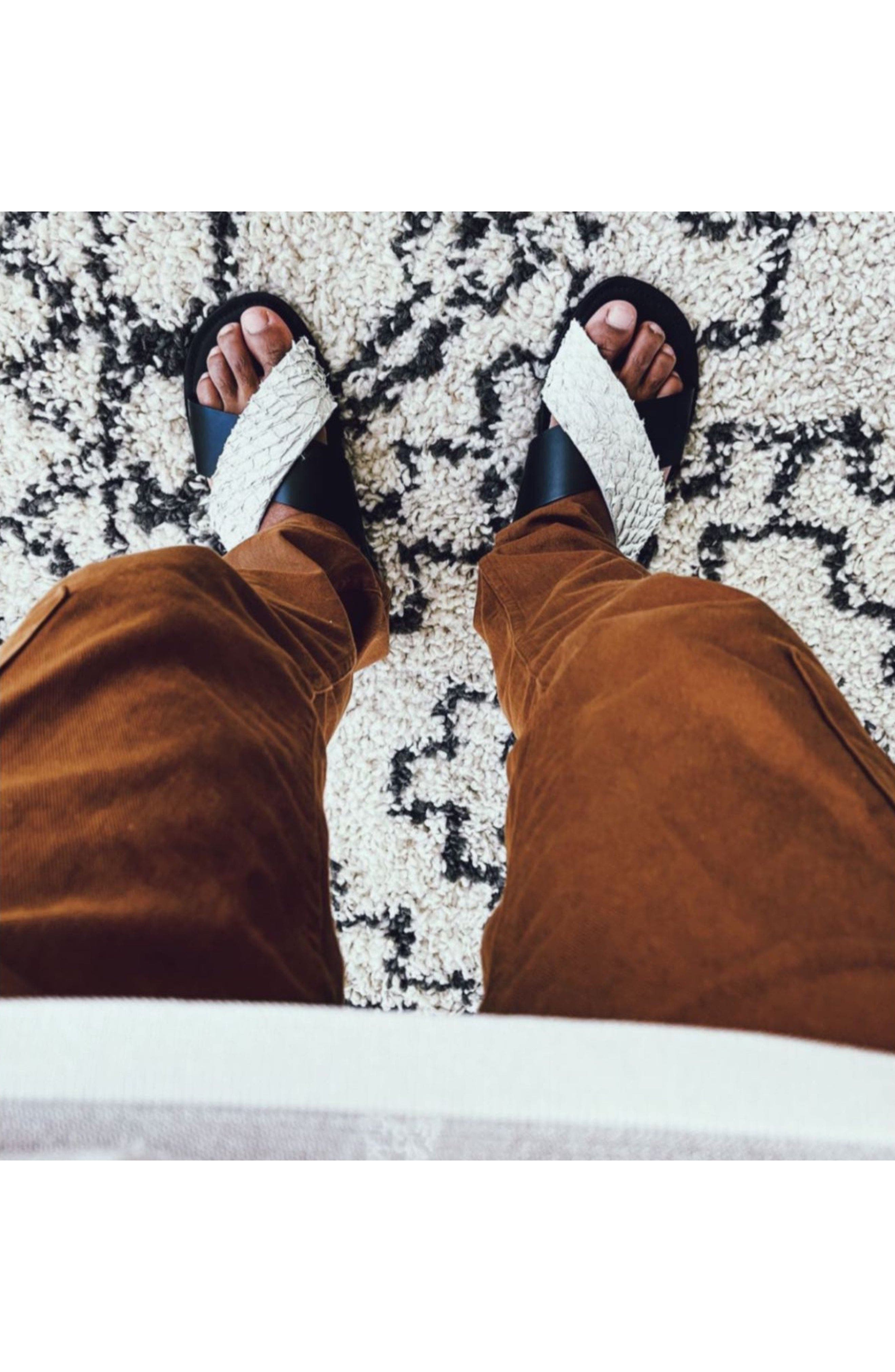 Sarep + Rose Pike Leather Sandal, Alternate, color, Black