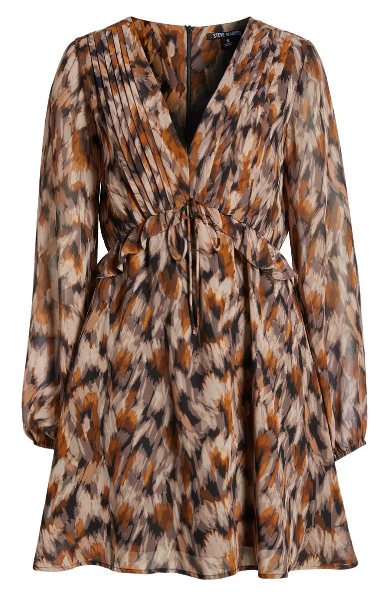 Steve Madden Rami Long Sleeve Chiffon Minidress, Alternate, color,