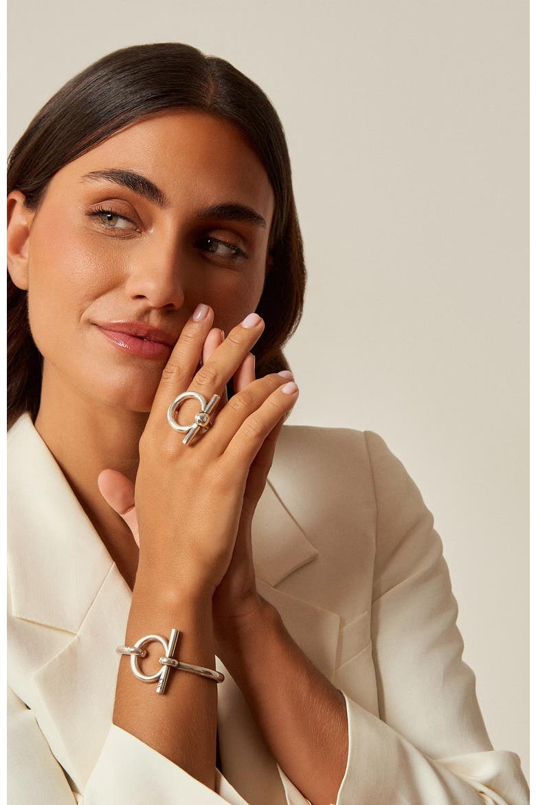 Omega Mini Bracelet, Alternate, color, Silver