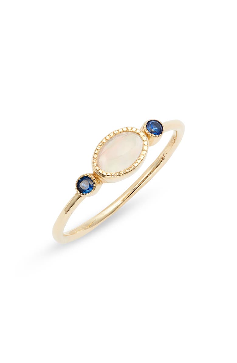 Jennie Kwon Designs Reese Sapphire & Opal Ring, Main, color, 