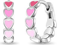In Season Jewelry Heart Cascade Huggie Hoops