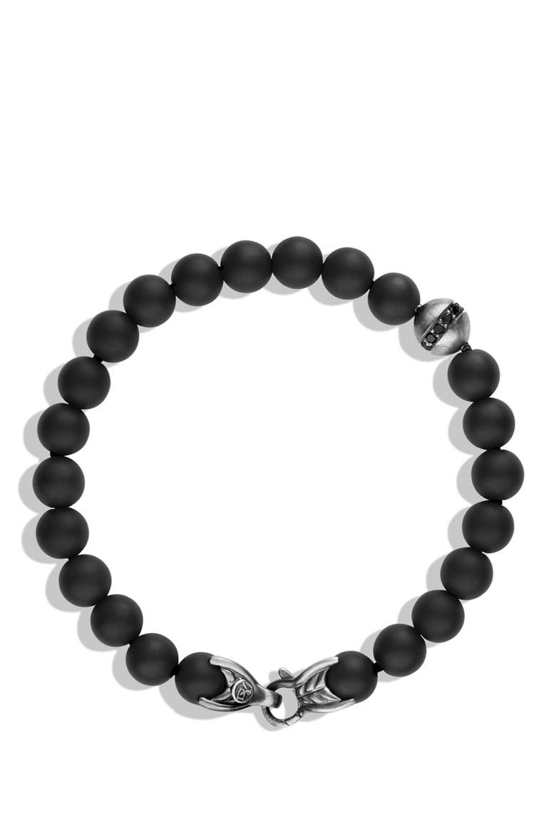 'Spiritual Beads' Bracelet with Black Onyx and Black Diamonds, Alternate, color, BLACK ONYX