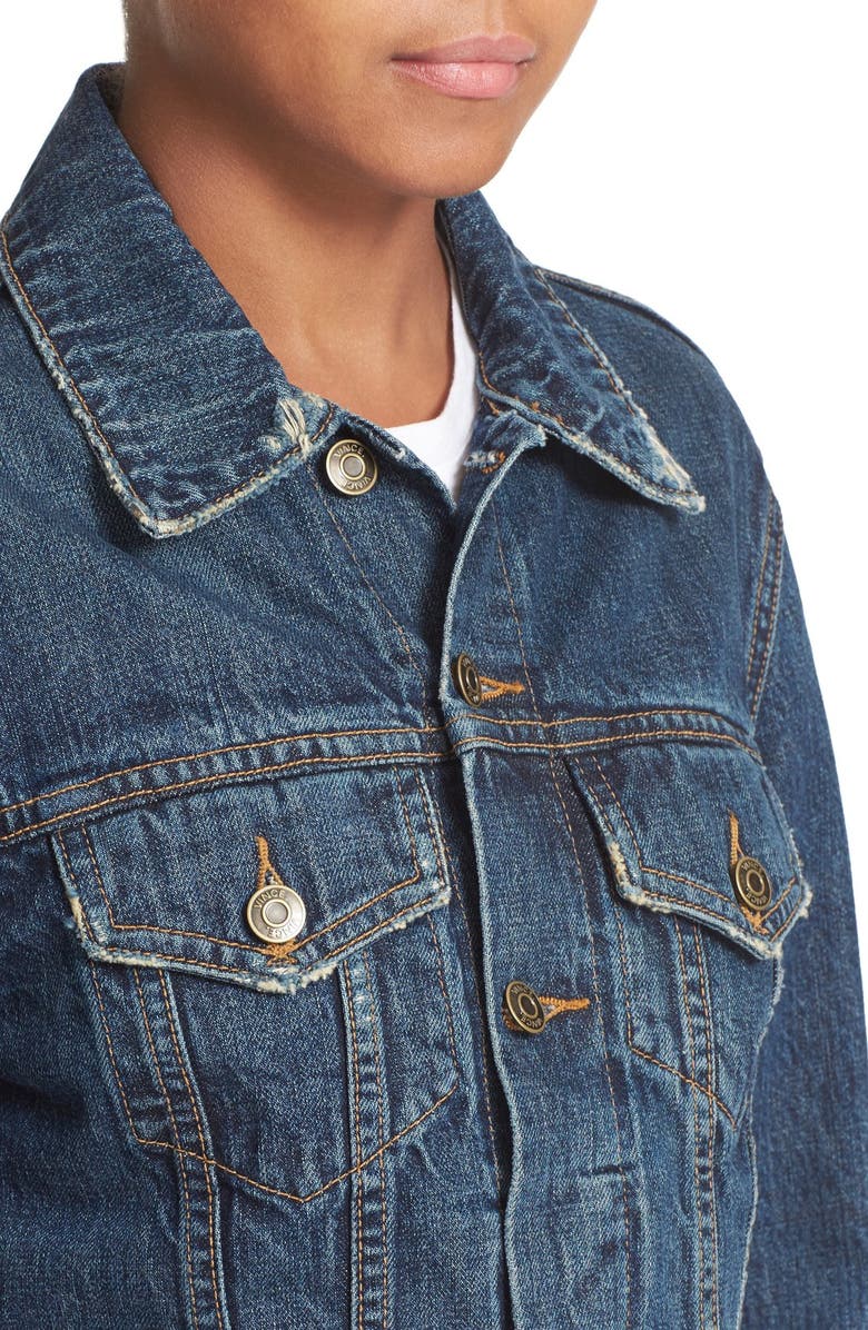 Vince Cutoff Denim Jacket, Alternate, color,