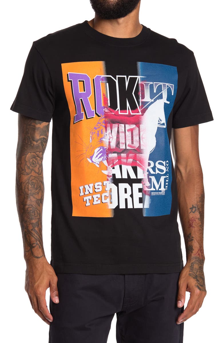 Rokit Triple Threat Graphic Tee, Main, color, 