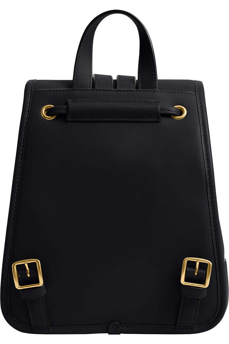 black leather backpack womens accessorize HARNESS | Signature Accessories a front zip pocket for quick grabs Accessorize flap backpack in black