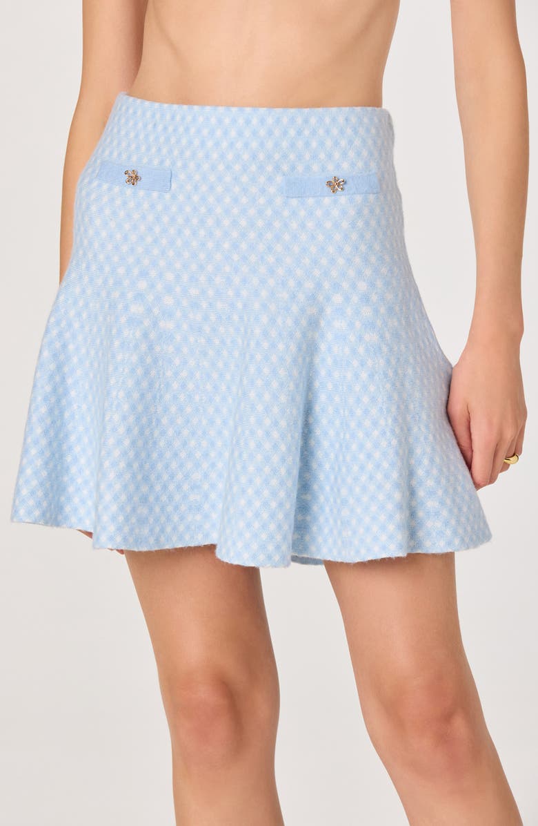 ASTR the Label Malvie Plaid Sweater Skirt, Alternate, color, Blue Plaid