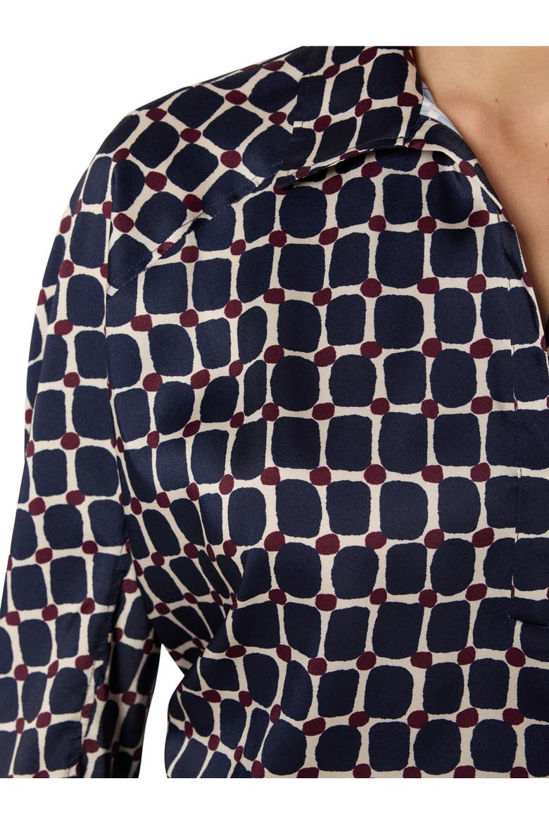 Ariane Geometric Print Boxy Blouse, Alternate, color, Ink