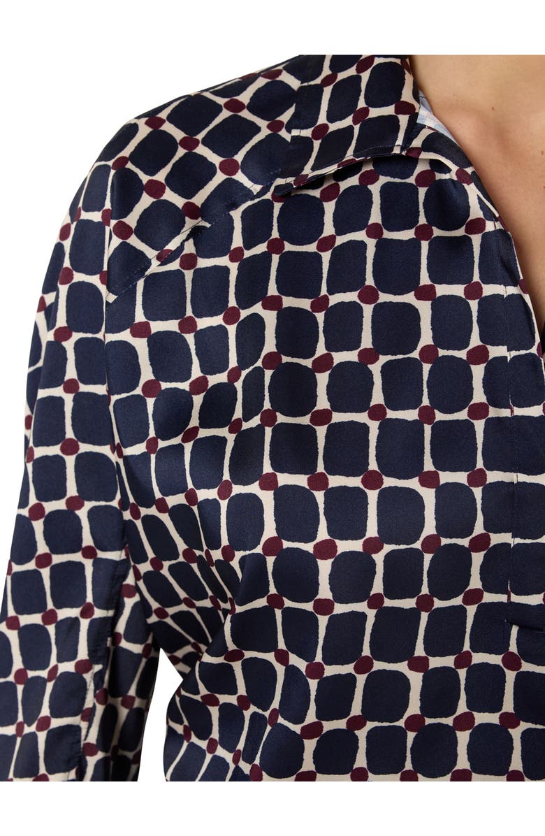 GERARD DAREL Ariane Geometric Print Boxy Blouse, Alternate, color, Ink