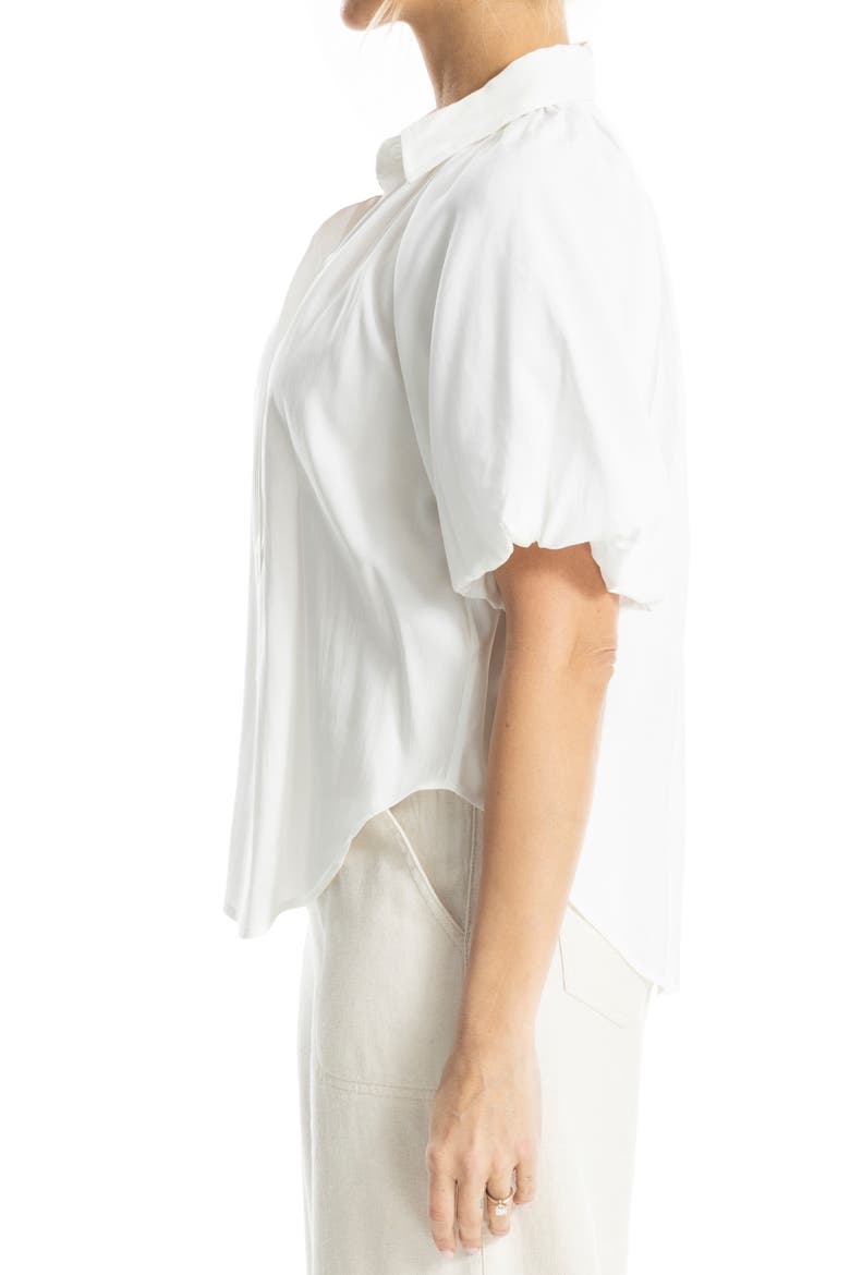 Bubble Sleeve BF Shirt, Alternate, color, WHITE