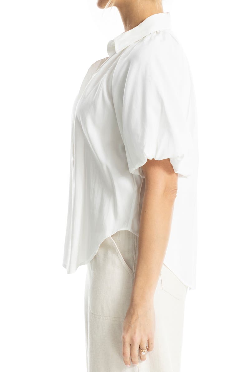 MAX STUDIO Bubble Sleeve BF Shirt, Alternate, color, White
