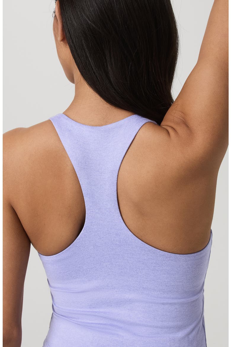 Halo 2.0 Performance Crop Racerback Tank Top, Alternate, color, HYACINTH HEATHER