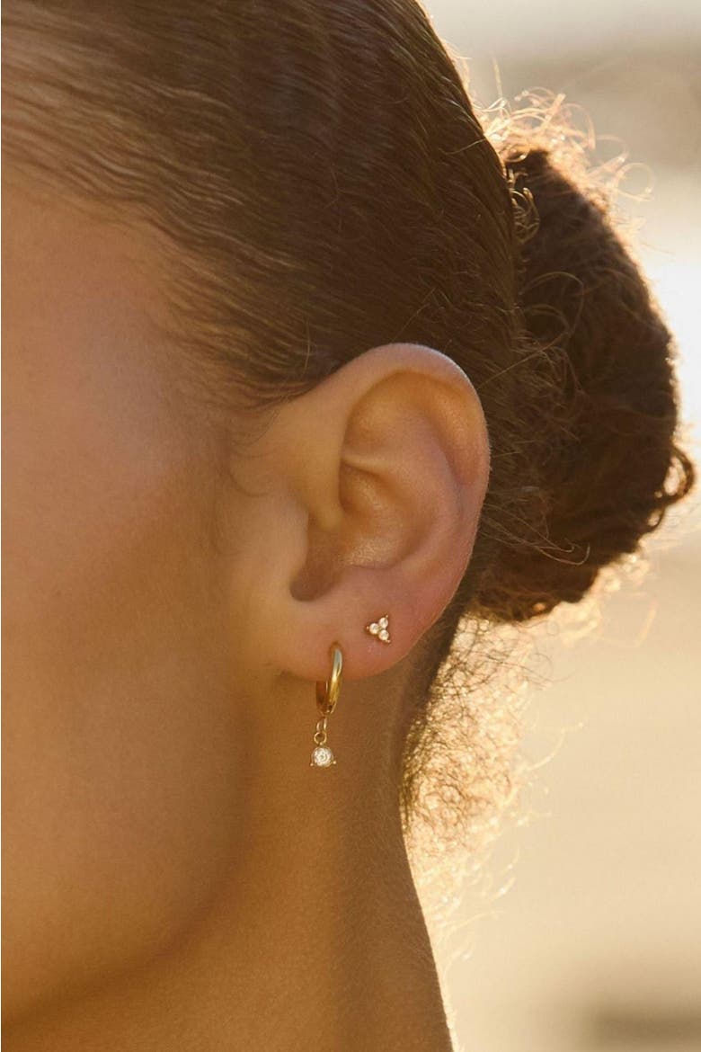 Sparkle Drop Earrings, Alternate, color, Gold