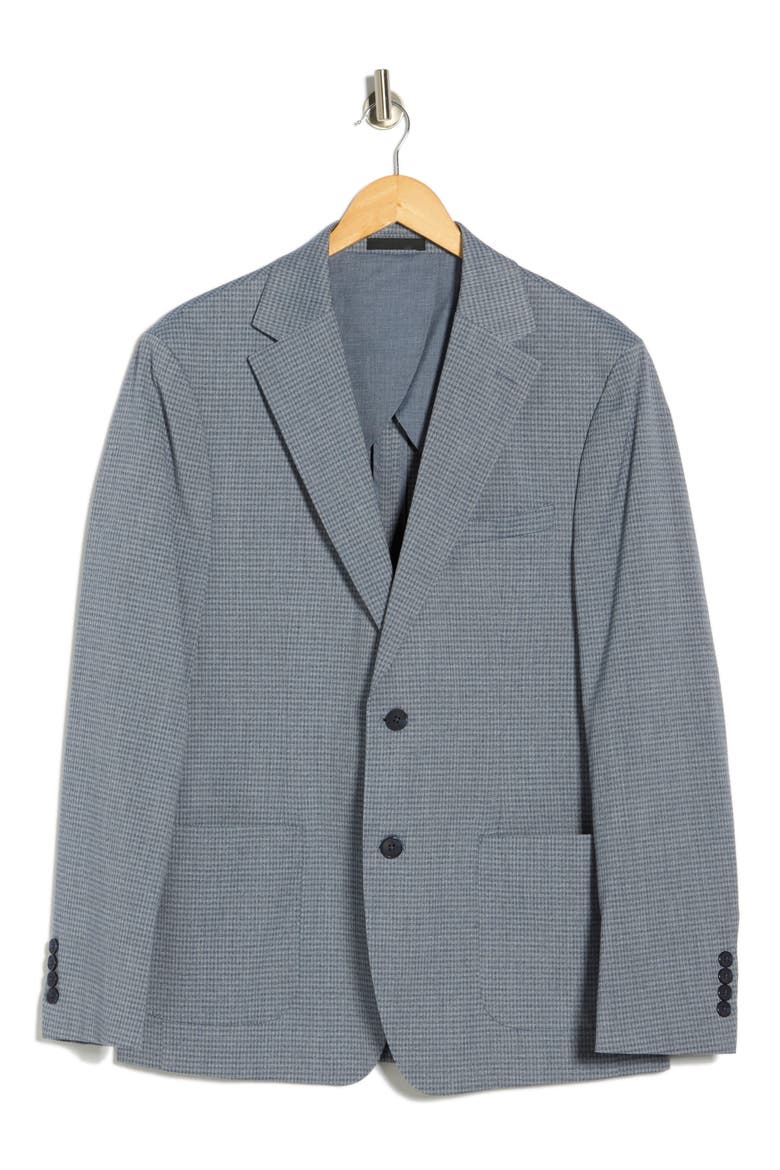 Houndstooth Two-Button Sport Coat, Alternate, color, LIGHT BLUE