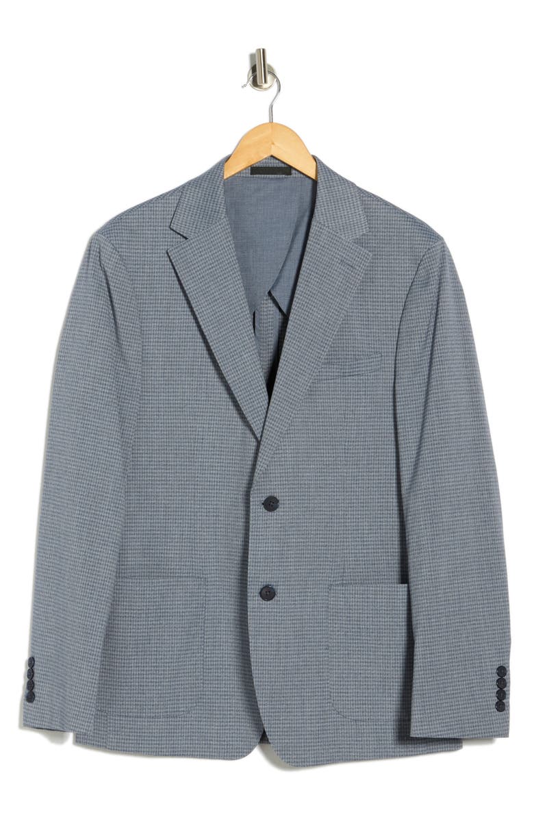Calvin Klein Houndstooth Two-Button Sport Coat, Main, color, Light Blue