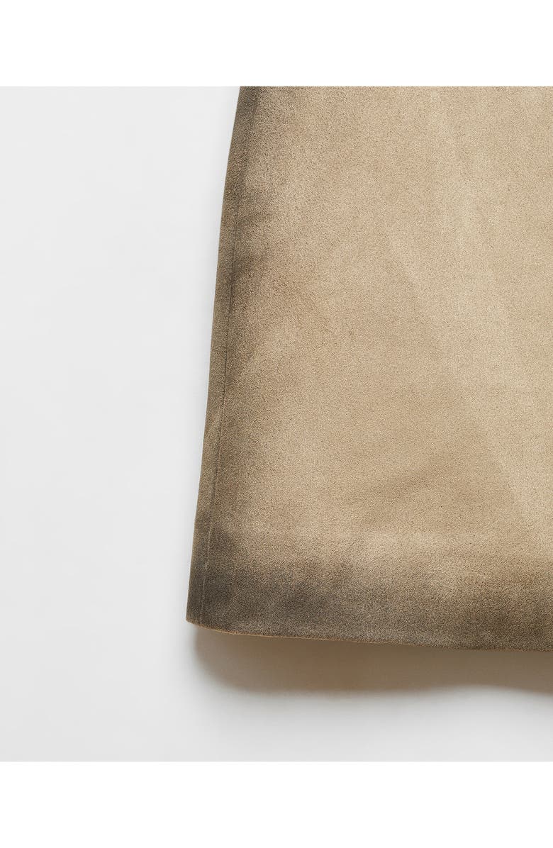 MANGO Faux Suede Miniskirt, Alternate, color, 