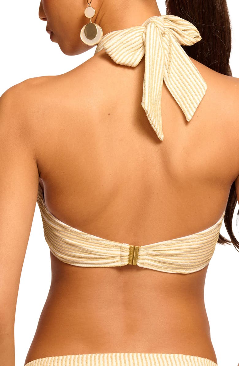 Ramy Brook Scallop Marie Metallic Bikini Top, Alternate, color,