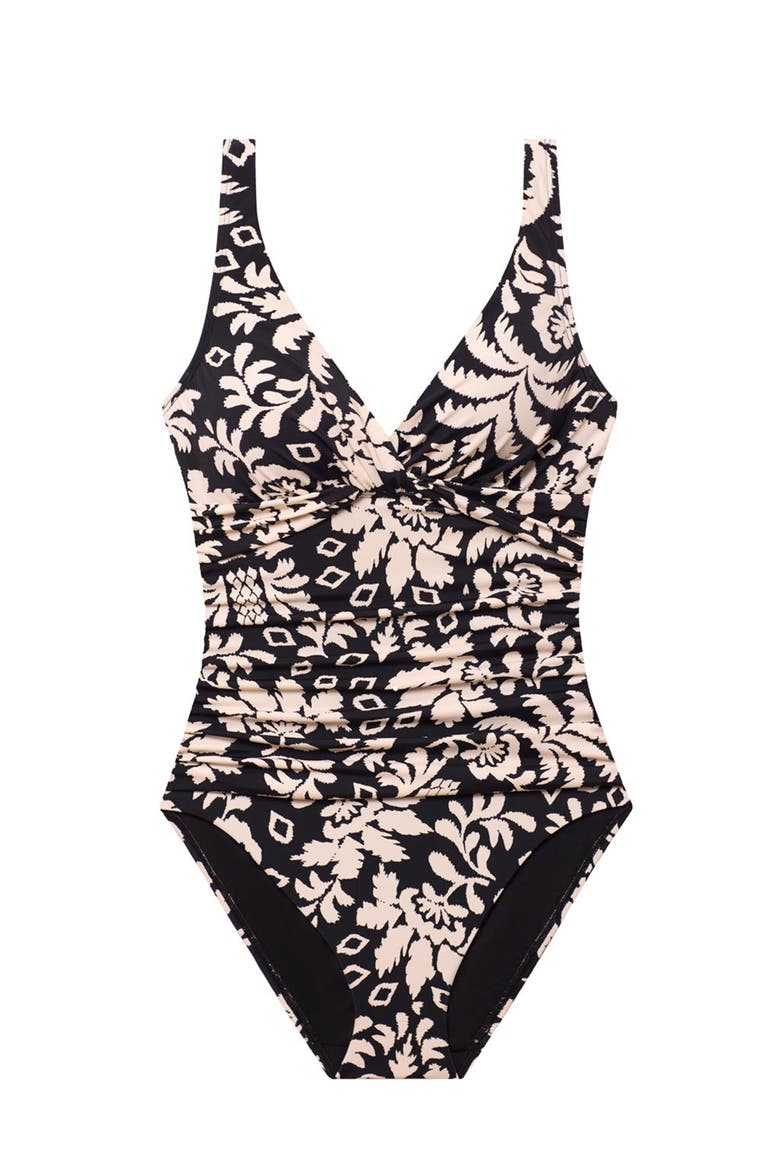 Brynn Twist Underwire One-Piece Swimsuit, Alternate, color, Palm Royale