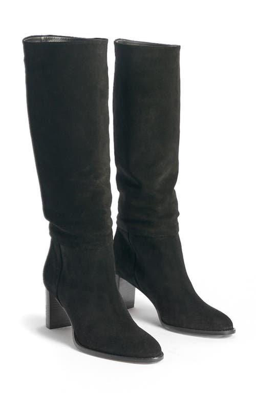 MARION PARKE Catherine 70 Scrunchie Knee High Boot in Black 