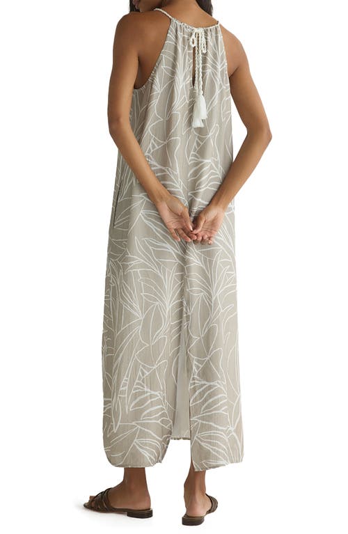Bella Dahl Maxi Halter Dress In Tropical Print