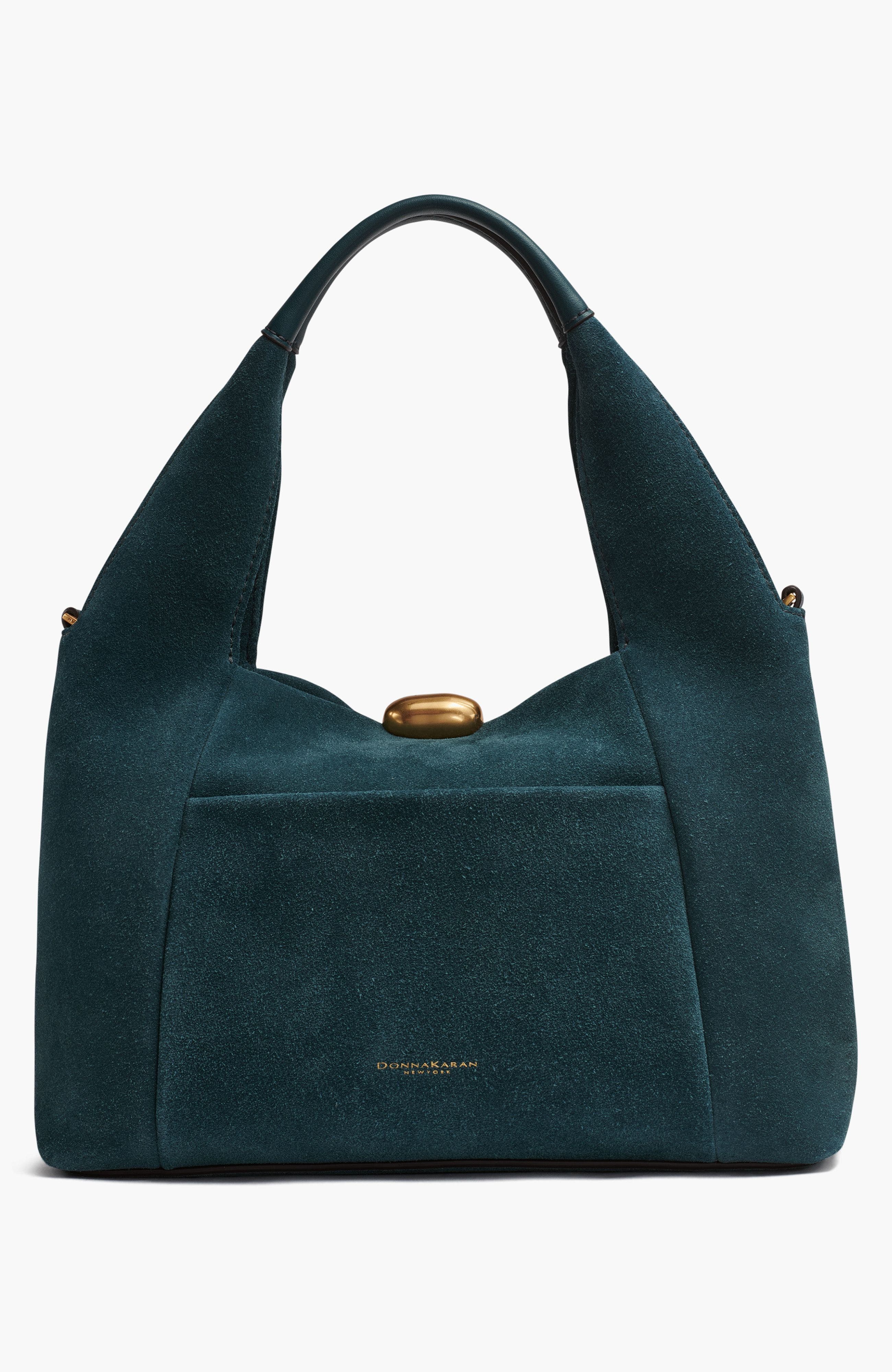 Donna Karan New York Organza Suede Crossbody, Alternate, color, Hudson