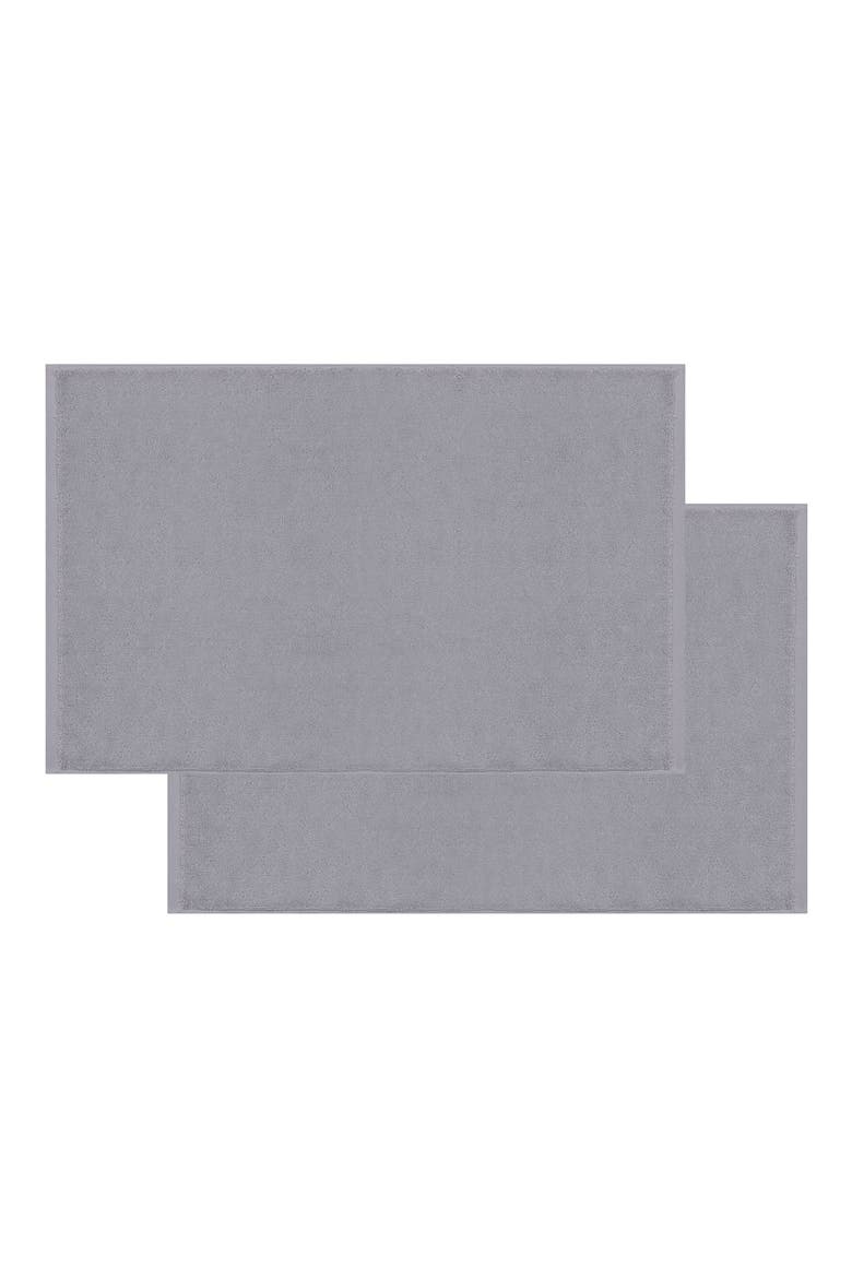 Puresoft 2-Piece Turkish Cotton Bath Mats, Main, color, SILVER