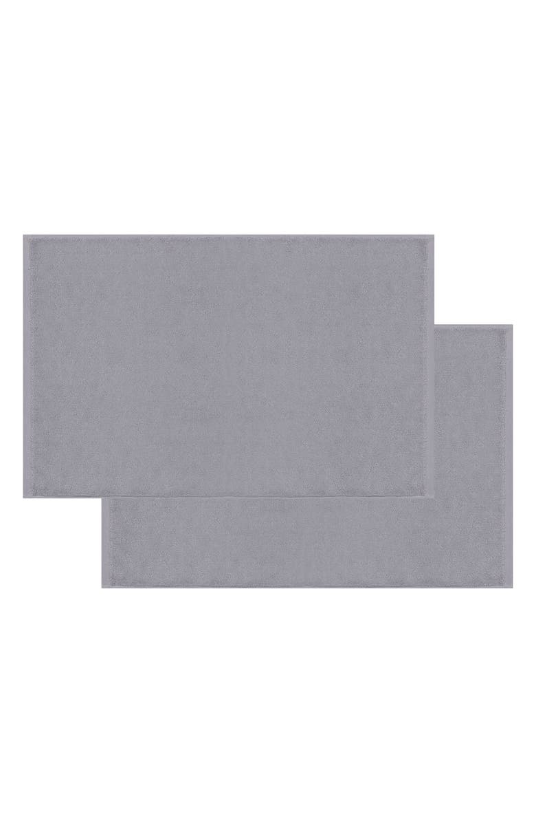 DePera Puresoft 2-Piece Turkish Cotton Bath Mats, Main, color, Silver