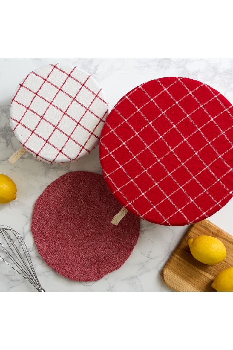 Dish Covers Set of 3, Alternate, color, Red Cider