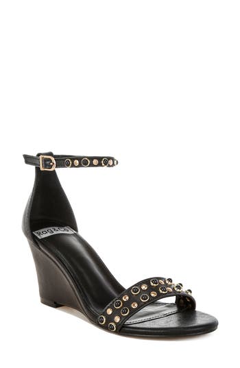 Rag & Co Nidara Wedge Sandal In Black