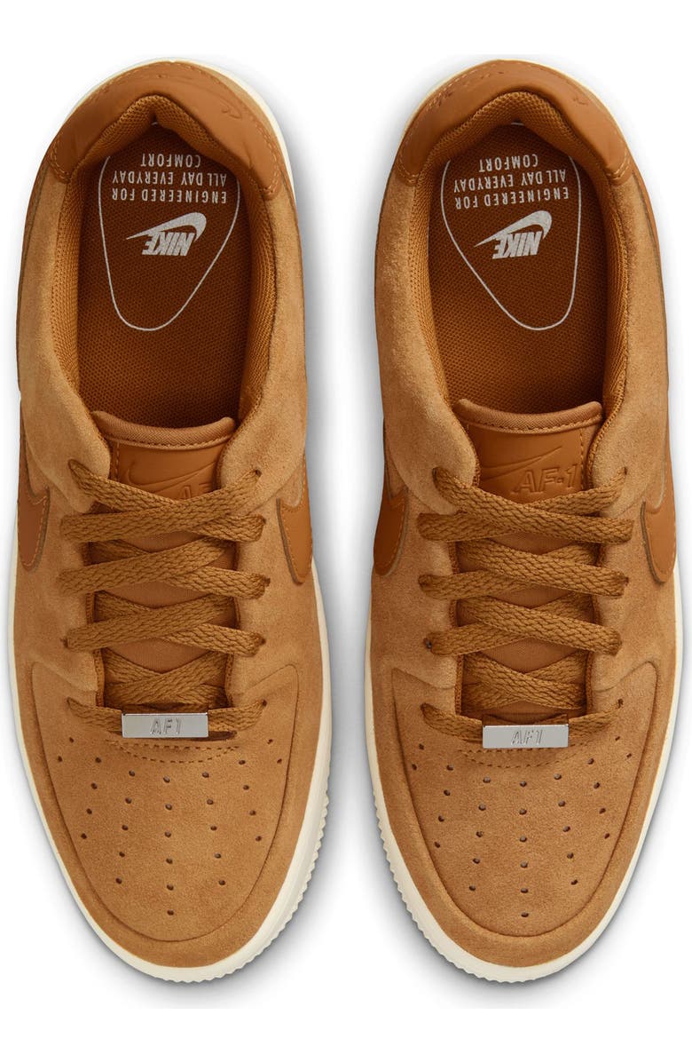 Nike Air Force 1 Sage Low Platform Sneaker, Alternate, color, Desert/ Ochre/ Ivory