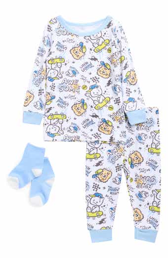 SLEEP ON IT Little Legend Fitted Two-Piece Pajamas & Socks Set