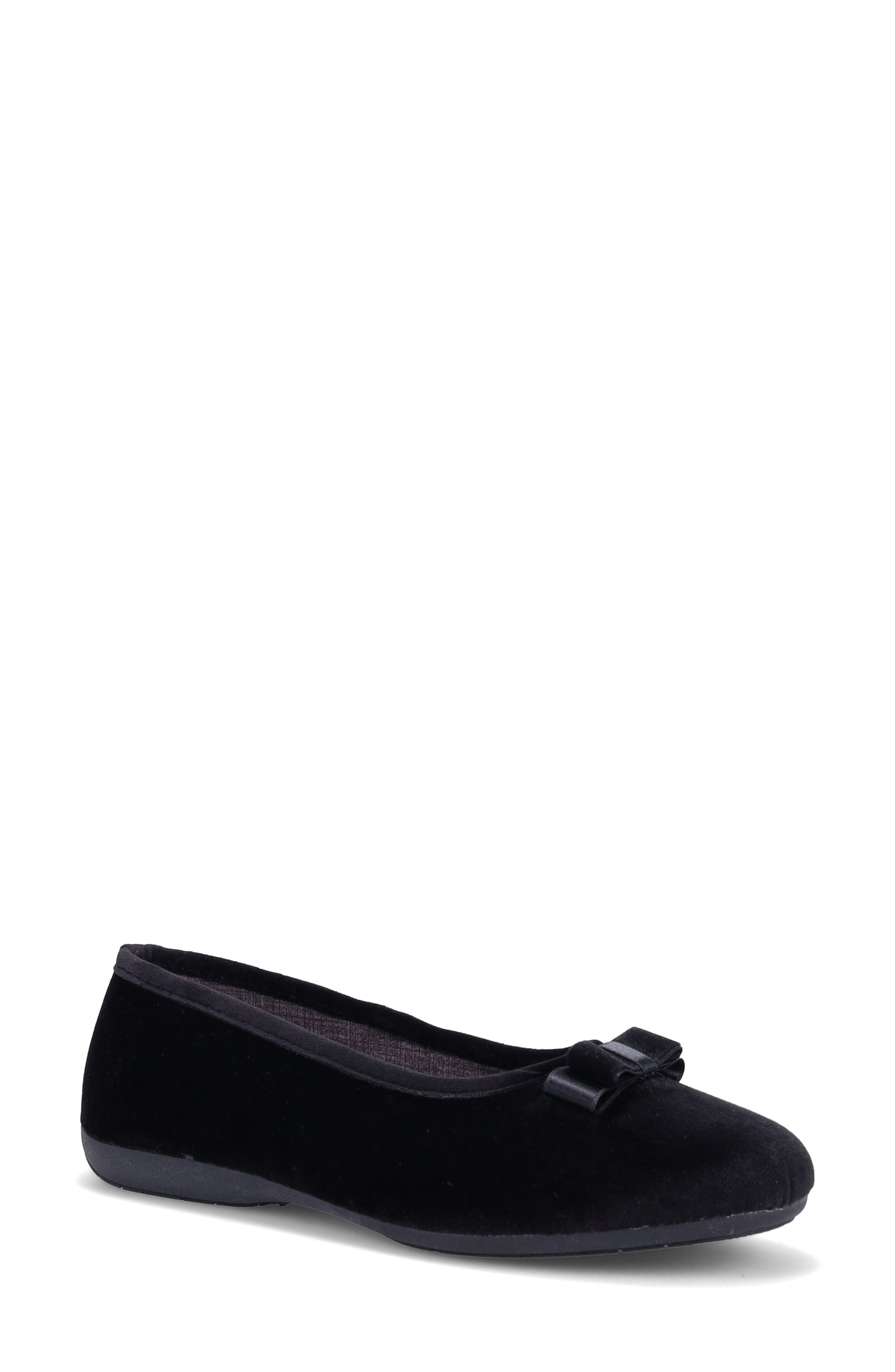 Ron White Tulip Ballet Flat, Main, color, Onyx