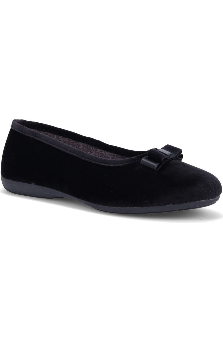 Ron White Tulip Ballet Flat, Main, color, Onyx